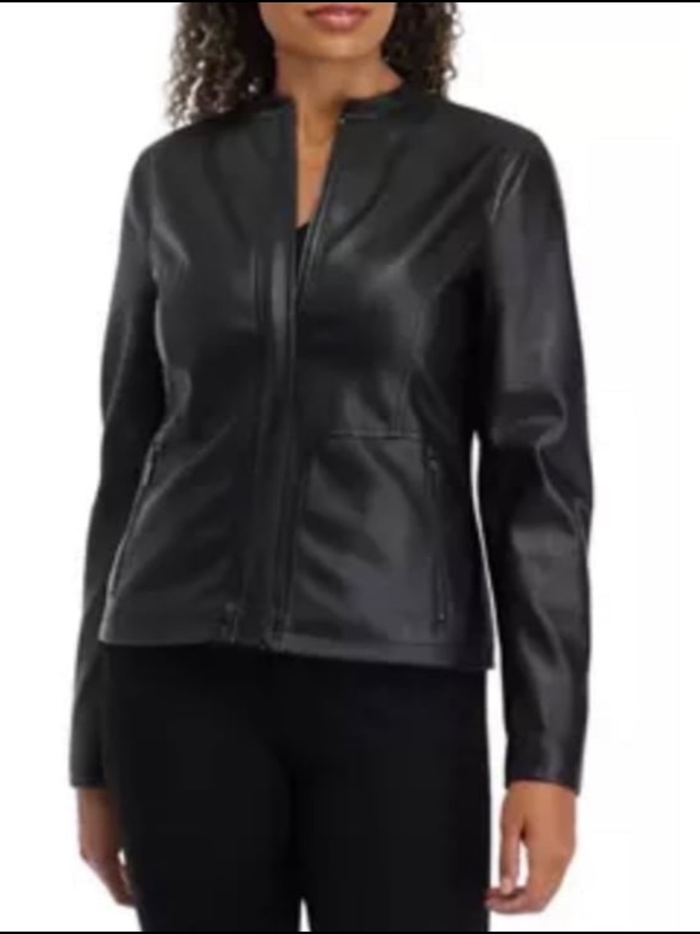 Philosophy Black Faux Leather Jacket